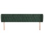 vidaXL Testiera ad Orecchio Verde Scuro 183x23x78/88 cm in Velluto vidaXL Testiera ad Orecchio Verde Scuro 183x23x78/88 cm in Velluto