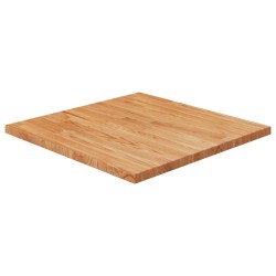 Piano Tavolo Quadrato Marrone Chiaro 60x60x2,5 Rovere Trattato
