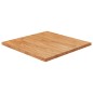 Piano Tavolo Quadrato Marrone Chiaro 60x60x2,5 Rovere Trattato
