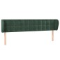 vidaXL Testiera ad Orecchio Verde Scuro 203x23x78/88 cm in Velluto vidaXL Testiera ad Orecchio Verde Scuro 203x23x78/88 cm in Velluto