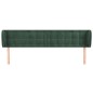 vidaXL Testiera ad Orecchio Verde Scuro 203x23x78/88 cm in Velluto vidaXL Testiera ad Orecchio Verde Scuro 203x23x78/88 cm in Velluto