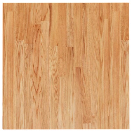Piano Tavolo Quadrato Marrone Chiaro 60x60x2,5 Rovere Trattato