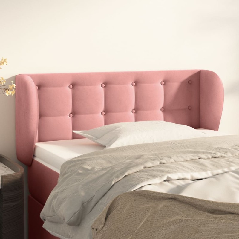 vidaXL Testiera ad Orecchio Rosa 83x23x78/88 cm in Velluto vidaXL Testiera ad Orecchio Rosa 83x23x78/88 cm in Velluto