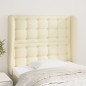 vidaXL Testiera ad Orecchio Crema 83x23x118/128 cm in Similpelle