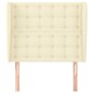 vidaXL Testiera ad Orecchio Crema 83x23x118/128 cm in Similpelle