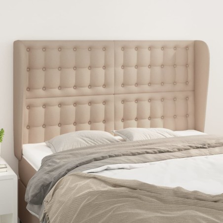 vidaXL Testiera ad Orecchio Cappuccino 147x23x118/128 cm in Similpelle