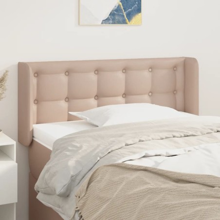 vidaXL Testiera ad Orecchio Cappuccino 93x16x78/88 cm in Similpelle