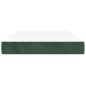 Materasso a Molle Verde Scuro 120x200x20 cm in Velluto Materasso a Molle Verde Scuro 120x200x20 cm in Velluto