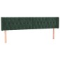 vidaXL Testiera ad Orecchio Verde Scuro 183x16x78/88 cm in Velluto
