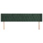 vidaXL Testiera ad Orecchio Verde Scuro 183x16x78/88 cm in Velluto