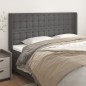 vidaXL Testiera ad Orecchio Grigio 163x16x118/128cm in Similpelle vidaXL Testiera ad Orecchio Grigio 163x16x118/128cm in Similpelle