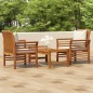 vidaXL Set Mobili da Giardino 3pz con Cuscini Legno Massello di Acacia vidaXL Set Mobili da Giardino 3pz con Cuscini Legno Massello di Acacia