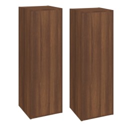 Mobili TV 2 pz Rovere Marrone 30,5x30x90cm in Legno Multistrato