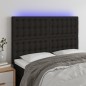 vidaXL Testiera a LED Nera 144x5x118/128 cm in Tessuto vidaXL Testiera a LED Nera 144x5x118/128 cm in Tessuto