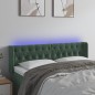 vidaXL Testiera a LED Verde Scuro 147x16x78/88 cm in Velluto vidaXL Testiera a LED Verde Scuro 147x16x78/88 cm in Velluto