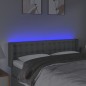 vidaXL Testiera Grigio Chiaro a LED 147x16x78/88 cm in Tessuto vidaXL Testiera Grigio Chiaro a LED 147x16x78/88 cm in Tessuto