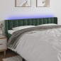 vidaXL Testiera a LED Verde Scuro 203x16x78/88 cm in Velluto vidaXL Testiera a LED Verde Scuro 203x16x78/88 cm in Velluto