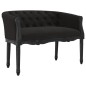 Panca Nera 98x56x69 cm in Velluto