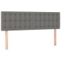 vidaXL Giroletto a Molle con Materasso Grigio Scuro 140x190 cm Tessuto
