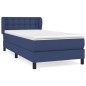 vidaXL Giroletto a Molle con Materasso Blu 90x200 cm inTessuto