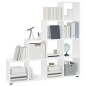 Libreria a Scala Bianco Lucido 142 cm in Legno Multistrato Libreria a Scala Bianco Lucido 142 cm in Legno Multistrato