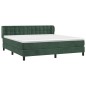 vidaXL Giroletto a Molle con Materasso Verde Scuro 200x200 cm Velluto