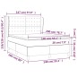 vidaXL Giroletto a Molle con Materasso Crema 140x200 cm in Tessuto