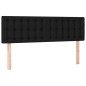 vidaXL Giroletto a Molle con Materasso Nero 140x200 cm in Tessuto
