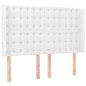 Testiera ad Orecchio Bianco 147x16x118/128 cm in Similpelle Testiera ad Orecchio Bianco 147x16x118/128 cm in Similpelle