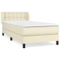 vidaXL Giroletto a Molle con Materasso Crema 80x200 cm in Similpelle