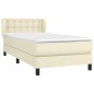 vidaXL Giroletto a Molle con Materasso Crema 80x200 cm in Similpelle