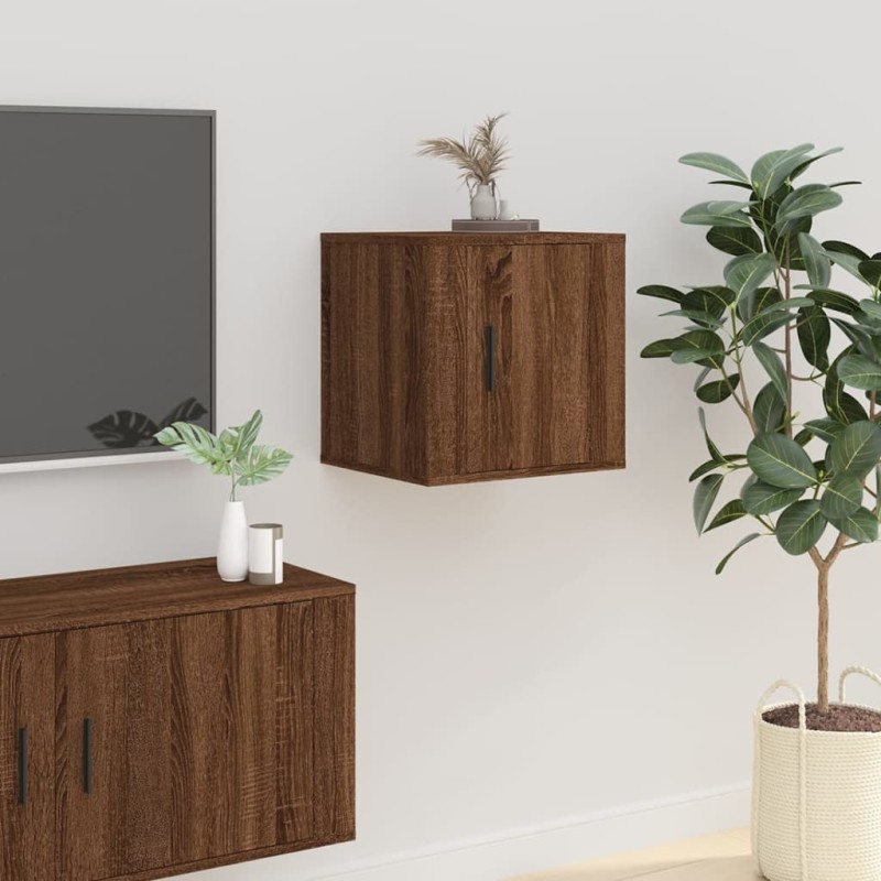 Mobile Porta TV a Parete Rovere Marrone 40x34,5x40 cm Mobile Porta TV a Parete Rovere Marrone 40x34,5x40 cm
