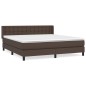 vidaXL Giroletto a Molle con Materasso Marrone 160x200cm in Similpelle