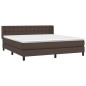 vidaXL Giroletto a Molle con Materasso Marrone 160x200cm in Similpelle