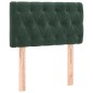 vidaXL Giroletto a Molle con Materasso Verde Scuro 80x200 cm Velluto