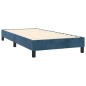 vidaXL Giroletto a Molle con Materasso Blu Scuro 80x200 cm in Velluto