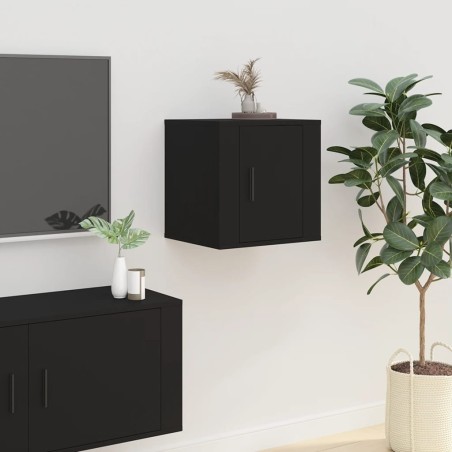 vidaXL Mobile Porta TV a Parete Nero 40x34,5x40 cm