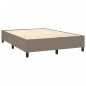 vidaXL Giroletto a Molle con Materasso Tortora 140x190 cm in Tessuto