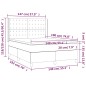 vidaXL Giroletto a Molle con Materasso Tortora 140x190 cm in Tessuto