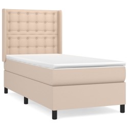 vidaXL Giroletto a Molle con Materasso Cappuccino 80x200 cm Similpelle