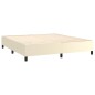 vidaXL Giroletto a Molle con Materasso Crema 160x200 cm in Similpelle