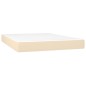 vidaXL Letto a Molle con Materasso e LED Crema 140x190 cm in Tessuto vidaXL Letto a Molle con Materasso e LED Crema 140x190 cm in Tessuto