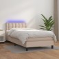 vidaXL Giroletto Molle Materasso e LED Cappuccino 80x200 cm Similpelle vidaXL Giroletto Molle Materasso e LED Cappuccino 80x200 cm Similpelle