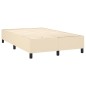 vidaXL Letto a Molle con Materasso e LED Crema 120x200cm in Tessuto vidaXL Letto a Molle con Materasso e LED Crema 120x200cm in Tessuto