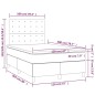 vidaXL Letto a Molle con Materasso e LED Crema 120x200cm in Tessuto vidaXL Letto a Molle con Materasso e LED Crema 120x200cm in Tessuto