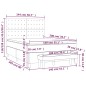 vidaXL Giroletto a Molle con Materasso Grigio Scuro 140x200cm Tessuto