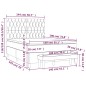 vidaXL Giroletto a Molle con Materasso Rosa 140x190 cm in Velluto