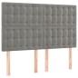 vidaXL Giroletto a Molle con Materasso Grigio Chiaro 140x190cm Velluto