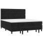 vidaXL Giroletto a Molle con Materasso Nero 180x200 cm in Velluto