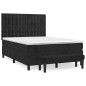 vidaXL Giroletto a Molle con Materasso Nero 140x200 cm in Velluto